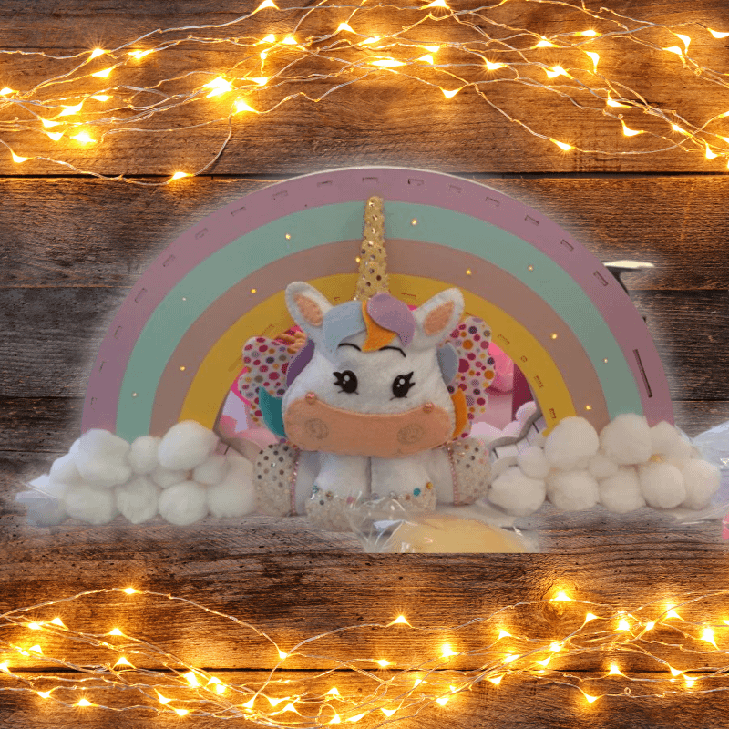 Centro de mesa unicornio