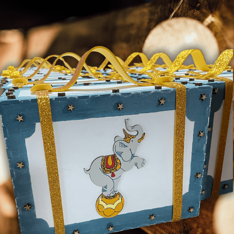 Dulcero maletita fiesta de circo vintage